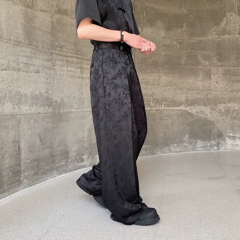 Men Chinese Style Wide Leg Pan - Street Fashion In Chinese review and price