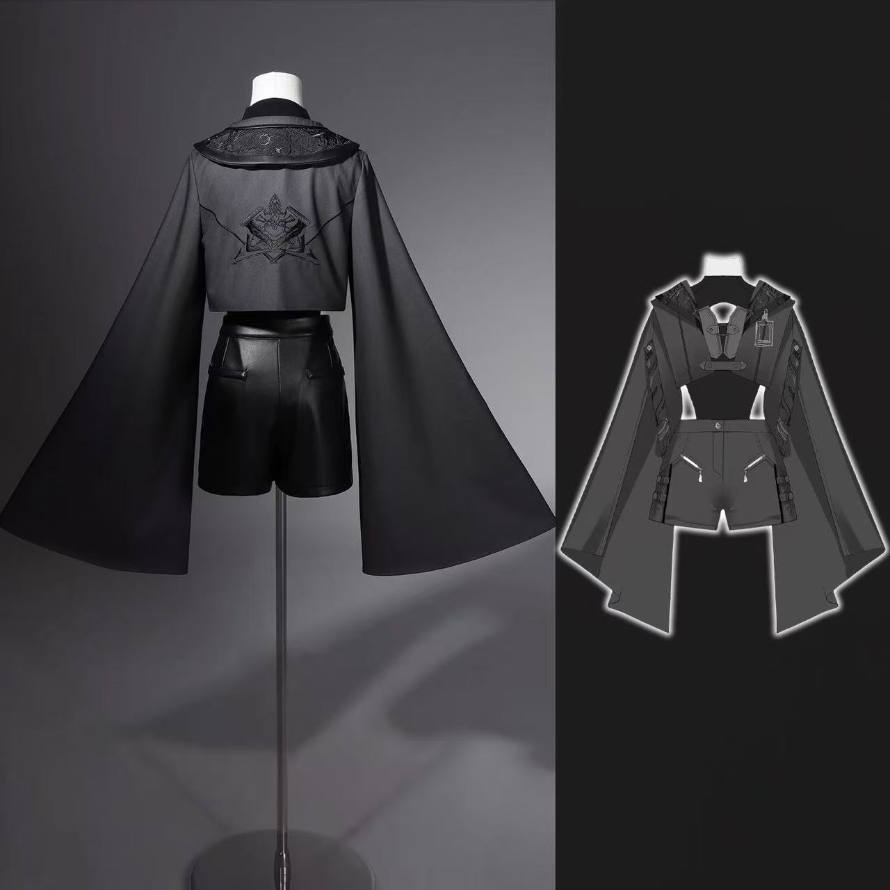 Dark Black Gothic Costume Wome - Street Fashion In Chinese review and price