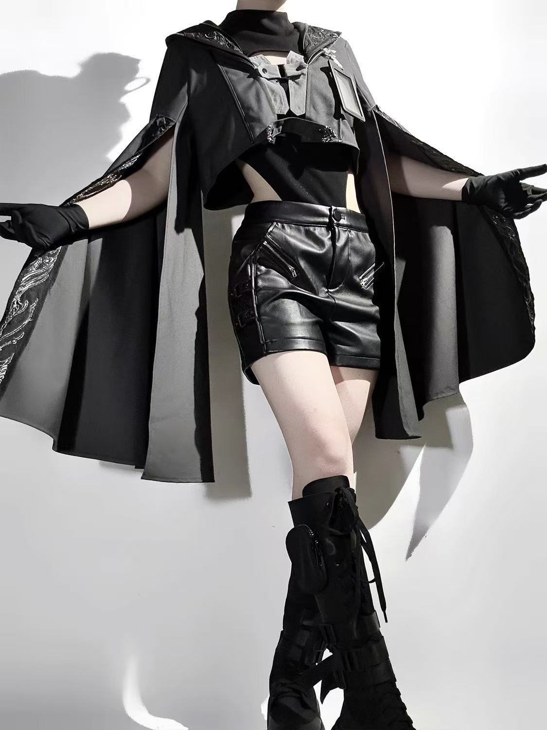 Dark Black Gothic Costume Wome - Street Fashion In Chinese review and price