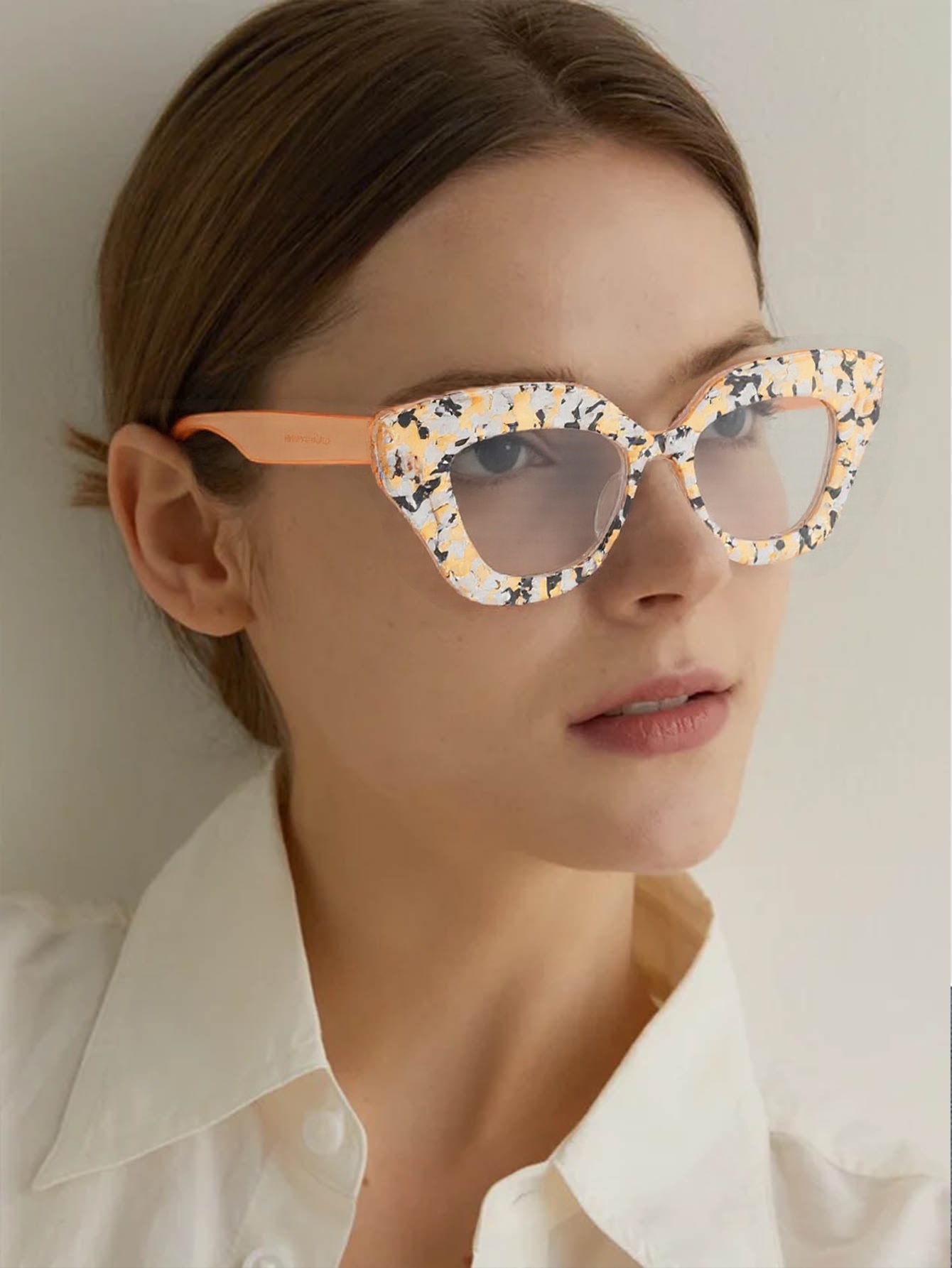 Large Frame Cat-Eye Floral Gla - Street Fashion Runway review and price