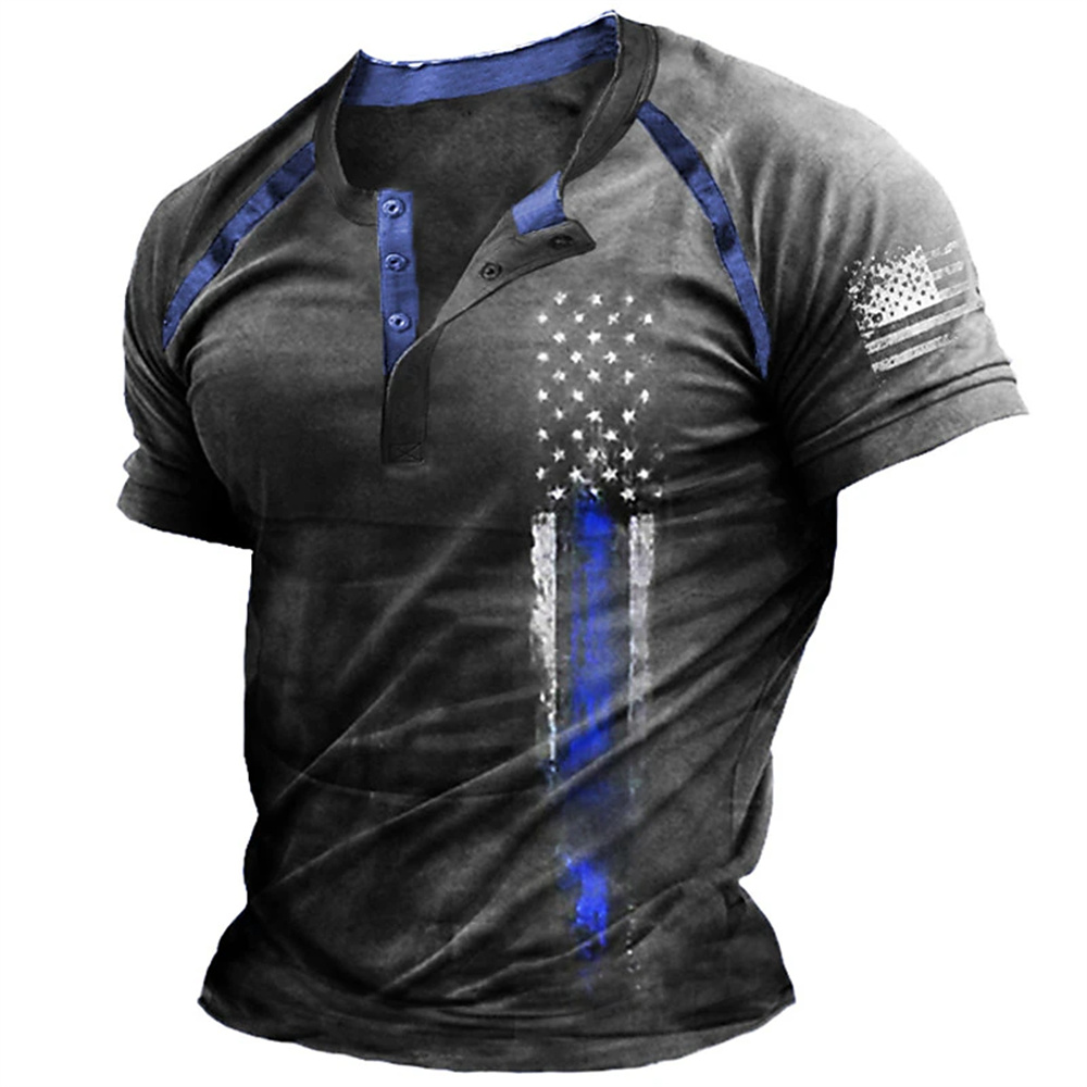 Funny 3D American Flag Print M - Street Fashion Clothes review and price
