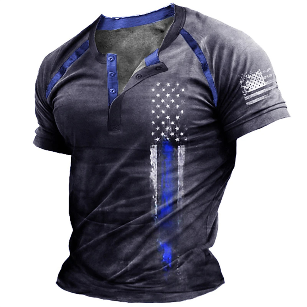 Funny 3D American Flag Print M - Street Fashion Clothes review and price