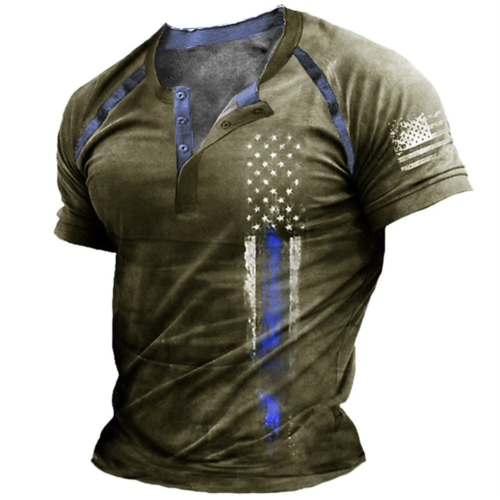Funny 3D American Flag Print M - Street Fashion Clothes review and price