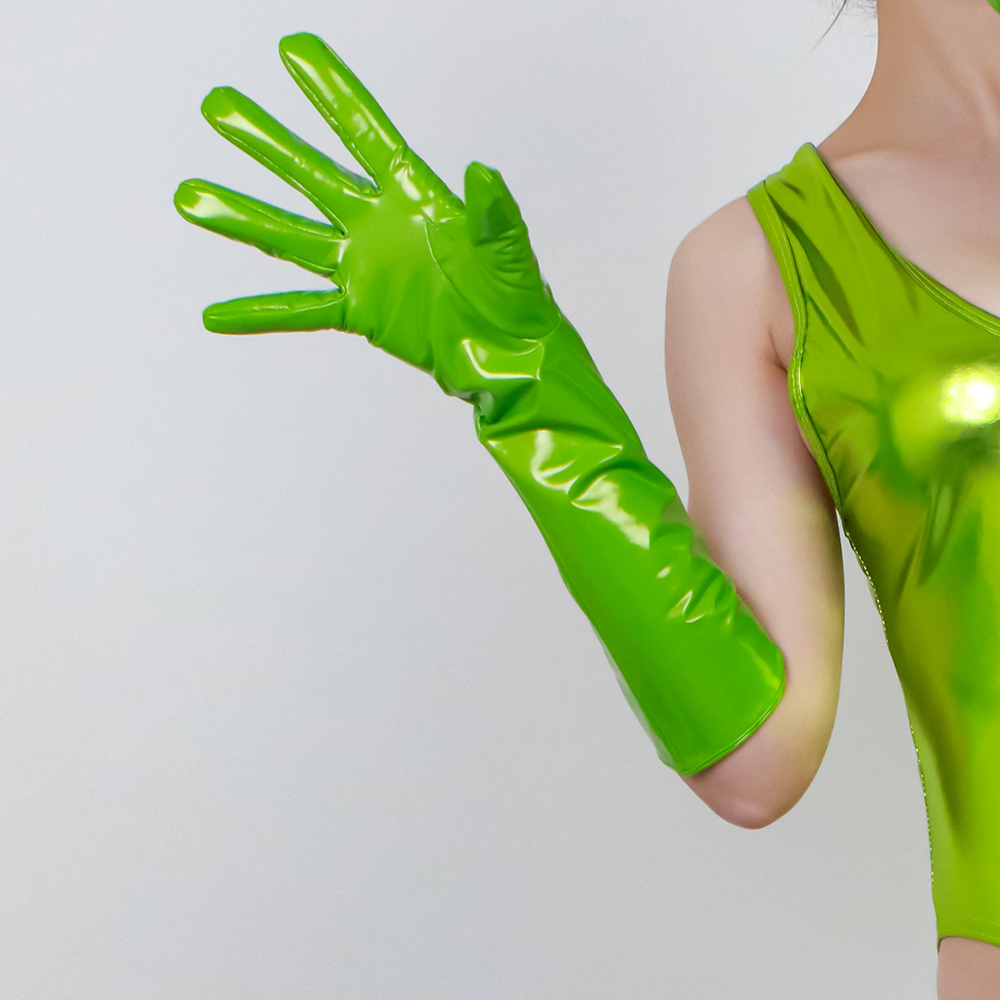 40cm Long Patent Leather Glove - Street Fashion Runway review and price