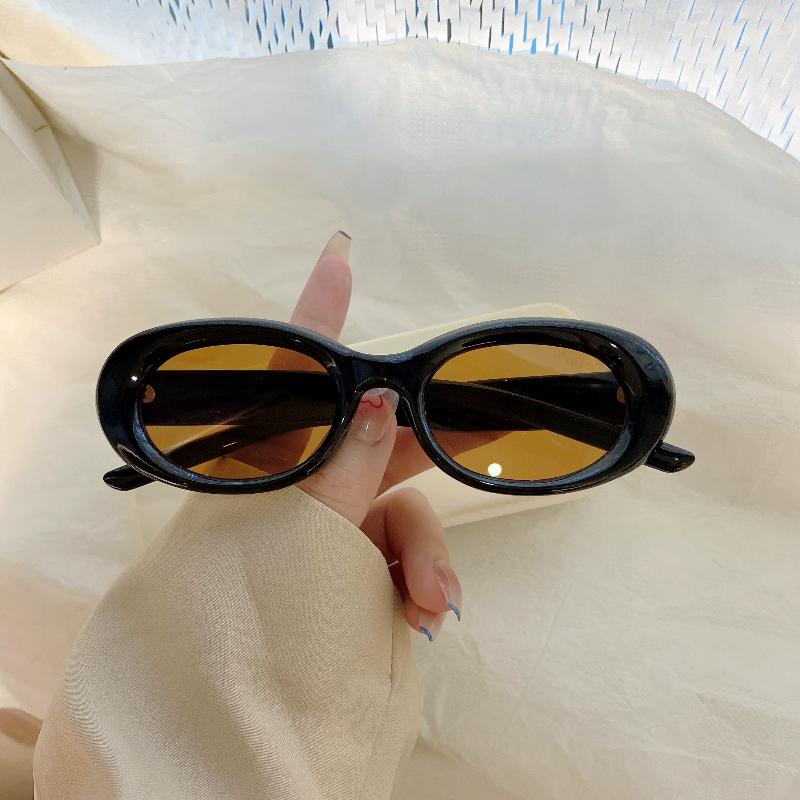 Retro Oval Sunglasses for Men  - Street Fashion Photo review and price