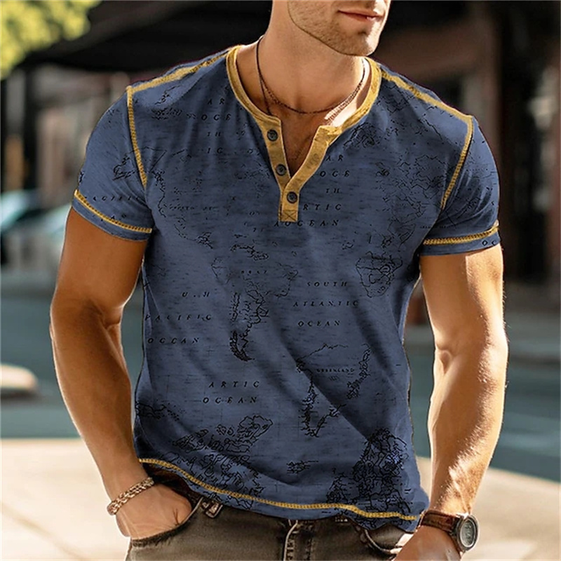 Men's Henry Shirts Funny 3D Pr - Street Fashion Clothes review and price