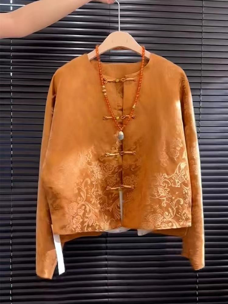 New High-End Satin Orange Flor - Street Fashion In Chinese review and price