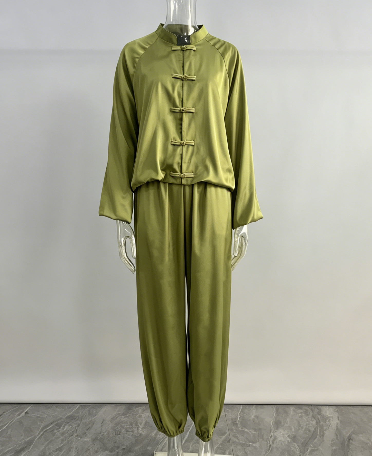 Solid Spliced Buttons Two Piec - Street Fashion In Chinese review and price